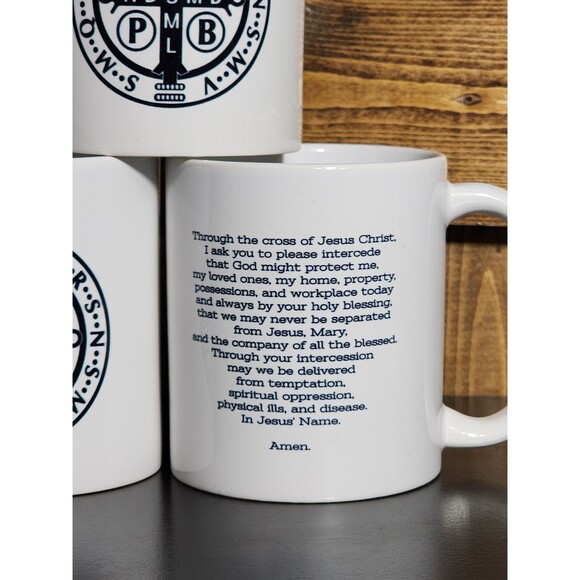 CLEARANCE Benedict Catholic Prayer Coffee Mug, Religious Mug for confirmation - Picture 7 of 7